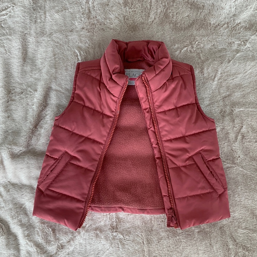 Toddler girls micro fleece lined vest